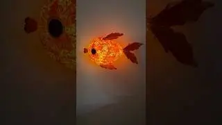 DIY  tissue paper fish 🐠 with light #minhwacuties #richelcraft #ytshorts #5minutecrafts #diy