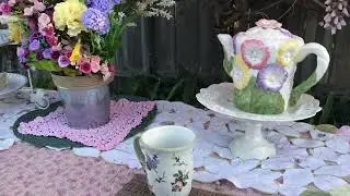 Spring Tablescape 2022/Tablescape in The Garden/Tablescape For Two/Grandma Sandy