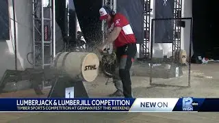 Lumberjack competition wows crowds at German Fest