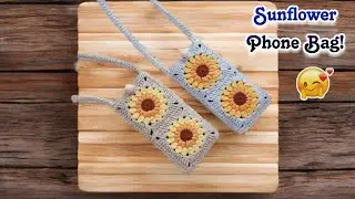 Sunflower granny square mobilebag In hindi/urdu | Mobile bag design 😍💛
