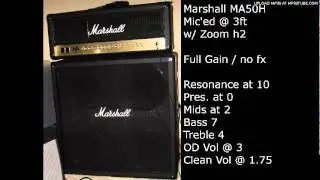 Marshall MA50H Classic Metal Sound Test Amp Demo 2