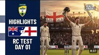 1st eshej test 🏏 | eng vs aus | HIGHLIGHTS | Enhanced Graphics✨| #realcricket
