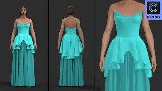 How to create a simple Dress in CLO3D/ MARVELOUS DESIGNER