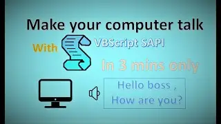 Easiest and fastest way to make your computer talk | Harmless virus prank | In 3 mins only  | VBS