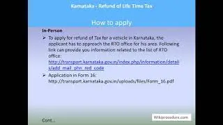 Karnataka - Refund of Life Time Tax