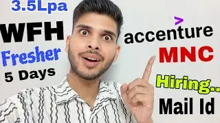 Bulk Hiring in Accenture | Fresher | Work From Home | MNC Company | The Ravi Vlogs