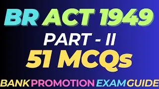 #BR #Act #1949 #MCQs (Part 2) (51 MCQs)