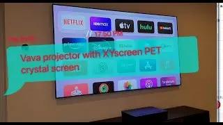 Vava 4K projector Test on XYscreen PET Crystal ALR UST cinema screen 100 inch