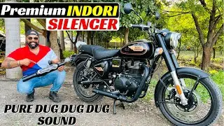 New Bullet 350 Exhaust Change - Premium Silencer - Pure Dug Dug Sound🔥 | Foldez
