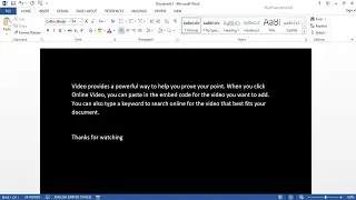 Microsoft Word Black Background White Text