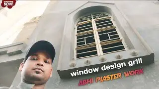 window plaster design sand cement  Abhi plaster work