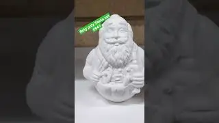 647 Roly Poly Santa Claus set Figurines #pottery #ceramics #handmade #santa
