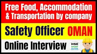Safety Jobs in OMAN | Safety Officer Jobs | Safety Jobs | HSE STUDY GUIDE