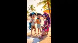 Luna's Magical Island Adventures: Crabs and the Glowing Driftwood #Luna #shorts
