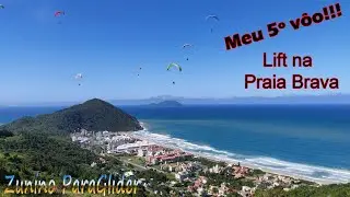 5º vôo solo. Um belo Lift na Praia Brava em Florianópolis