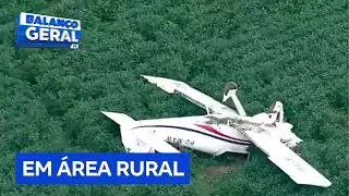 Bombeiros resgatam piloto e passageiro após pouso forçado de monomotor na DF-330 | Balanço Geral DF