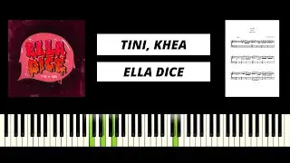 TINI, KHEA - Ella Dice (Piano Tutorial & Cover)