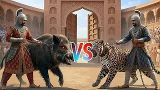 BLOODY SHOWDOWN Wild Boar vs Leopard  Fight to the Death 🐗⚔️🐆 | Who Will Survive in the Arena | 4k