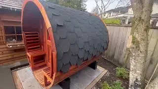 Real Shot of the sauna Outdoor garden! Ep3-Panoramic Dome Glass Barrel Far Infrared #sauna #health
