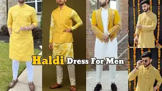 Haldi Dress For Men  | Kurta Pajam For Haldi Ceremony Men's | Haldi Outfit Ideas Men | Yellow kurta