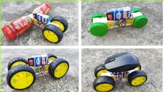 4 crazy dc motor car ideas | diy projects | dc motor projects
