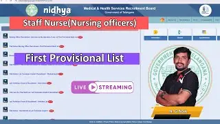 🚀 Nidhya | 🔴 LIVE: MHSRB Staff Nurse (Nursing Officers ) First Merit  Results 2025 Released