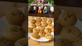 Kesar pista cookies recipe #shorts #recipe #cookies #dessert #shortsfeed #trending #viral #rasmalai