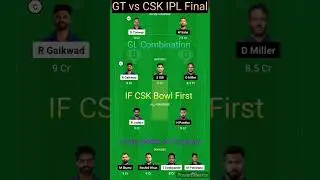 GT vs CSK dream11|CSK vs GT dream11|CHE vs GT dream11| IPL