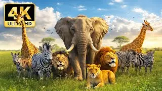 Majestic African Wildlife in 4K | Serene Animal Moments with Soothing Music