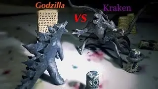Godzilla vs Kraken | Godzilla (2014)/ Clash of Titans (2010) | Claymation fight