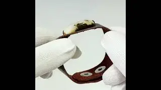 Браслет из натуральной кожи с янтарем. Ссылка на магазин в описании 👇