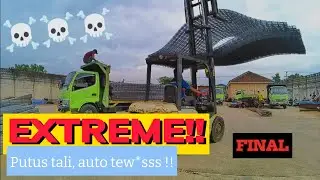 POV Operator Forklift #23 : Dangerous scene of wiremesh dismantling FINAL PART  #forklift #dangerous