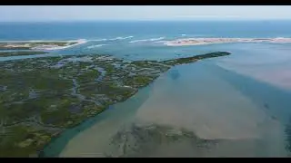 Nauset Marsh Stock Footage Aerial at Eastham, Cape Cod