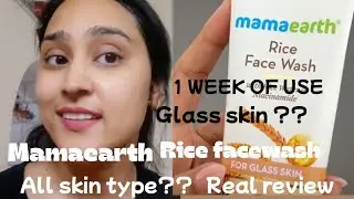 My true experience of Mamaearth rice facewash glass skin with demo✅️ #review #mamaearth #skincare