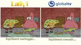 Perbedaan dubbing spongebob versi Lativi dan Global TV episode Squidward Unfriendly the Ghost #1