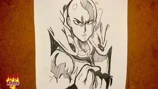 Anime drawing || how to saitama || one punch man | easy step by step