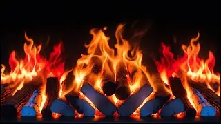 Peaceful Sleep & Ember Calm – 12H Cozy Fireplace with Rising Flames and Warm Red Glow