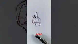 Middle Finger Art: A Simple Guide to Drawing Hands #art #foryou #shorts #tutorial #drawing #sketch