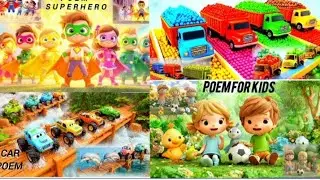 Nursery rhymes 🐣🌝 | English learning poem 🏫 | poems for kids | Kids funny and learning poem 😍