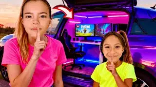 Fizemos um QUARTO SECRETO no carro! 🚗🔒 Ninguém descobriu! 😱