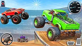 Impossible Monster Truck Stunt Driving Sim - Superhero Mega Ramps Jeep Racing | Android Gameplay