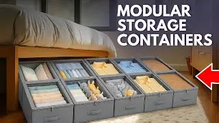 Modular Under Bed Storage Bins Review | Foldable, Dustproof & Space Saving Organizer!