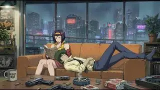 1990's Tokyo Night rain jazz lofi mix  •  Faye x Cowboy Bebop [relaxing music to chill/study to]