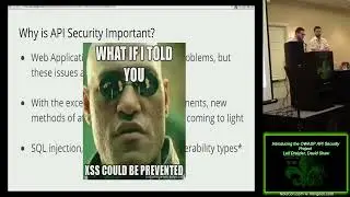 Introducing the OWASP API Security Project Leif Dreizler David Shaw