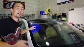 Glass and Window Waffle Weave Microfiber Towel - Chemical Guys Glass Cleaner Tesla