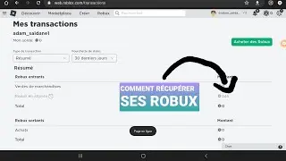 Comment r&eacute;cup&eacute;rer ses robux de pls donate.
