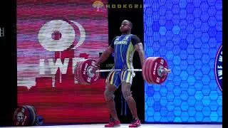 Jorge Arroyo (105) - 170kg, 175kg, & 180kg Snatches @ 2015 Senior World Championships