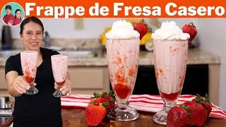 FRAPPE de FRESA a Mi ESTILO con SOLO 5 INGREDIENTES | Sorprende a los Peques de la Casa |