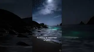 Bioluminescent Cove at Night 🌊✨ | Calm Ocean Glow for Rest & Stillness