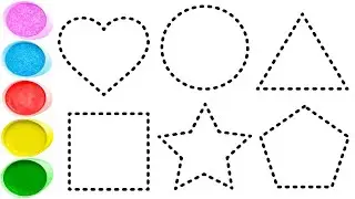 2d shapes drawing activity for kids, how to draw shapes, 2d shapes, colors song, Preschool Learning